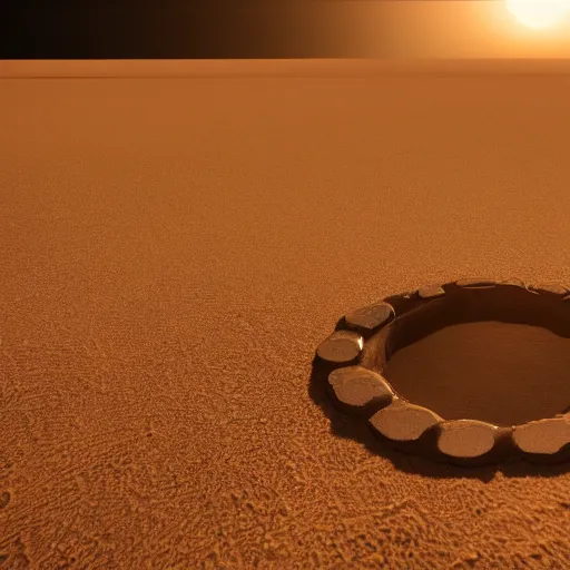 Image similar to glowing giger stargate, middle of austalian desert, sand storm, energy, cinematic, dawn, wet, realistic