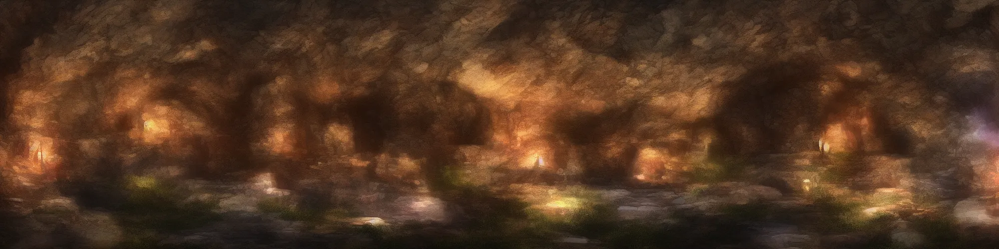 Image similar to huge stone cave with cinematic lighting in the style of disney, highly detailed, digital art 4k, 8k