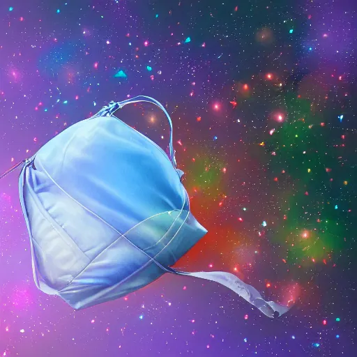 Image similar to a bag holding the universe, digital art, 4k