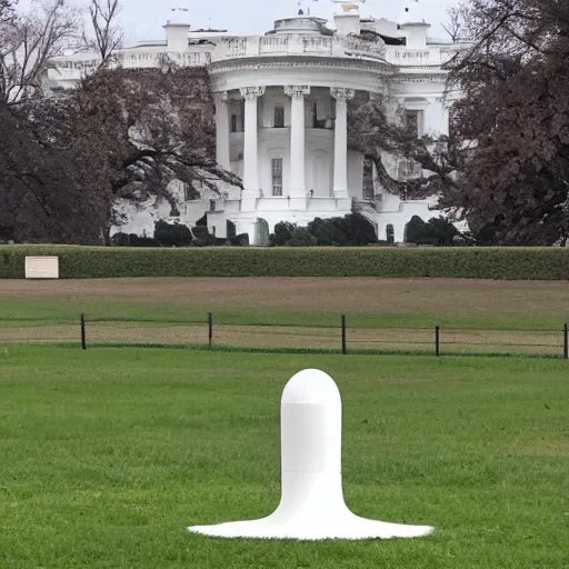 Image similar to ufo lands on whitehouse lawn