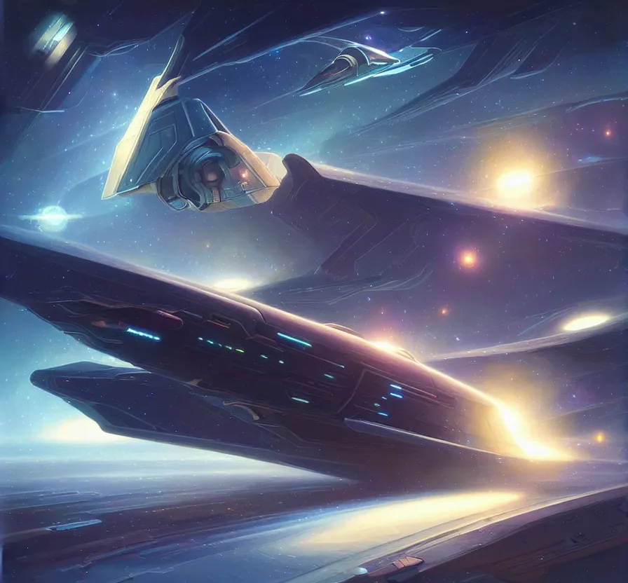 Image similar to realistic geometric spaceship, sci - fi, technologi, constellation, geometry space background, breathtaking stars, elegant, highly detailed, digital painting, artstation, concept art, smooth, sharp focus, spiritual art, art by artgerm and greg rutkowski and alphonse mucha, psychedelic, illustration, painting oil,