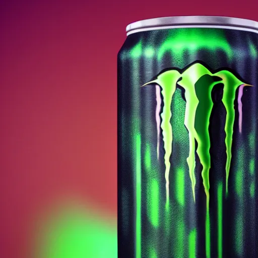 Image similar to new design aluminum can monster energy, red tones, 8k, octane render, cinematic light, harmony, ultra quality