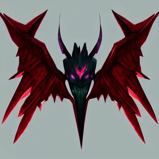 Prompt: Terrorblade from Dota 2, demon wings