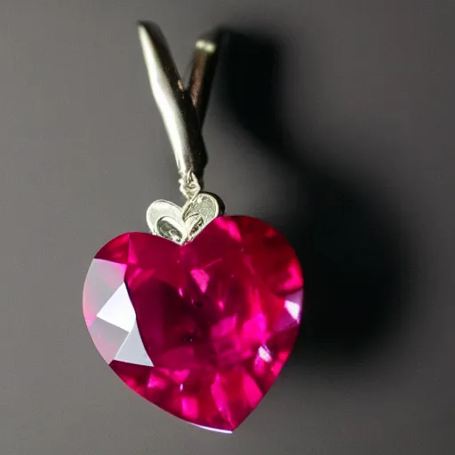 Image similar to a crystal heart vvs diamond ruby heart filled with blood flowing through wire veins crystal heart