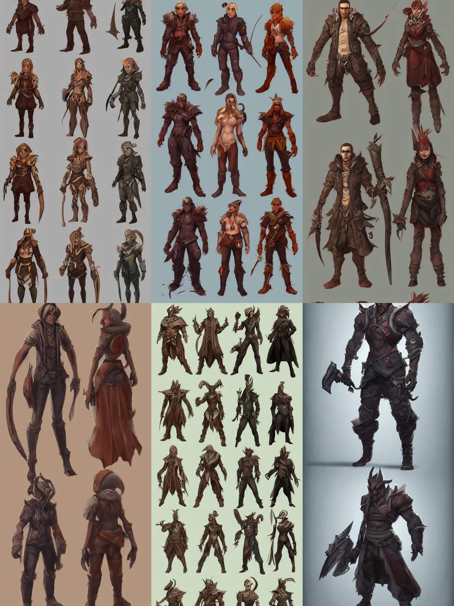 Prompt: unique character concept art for video game