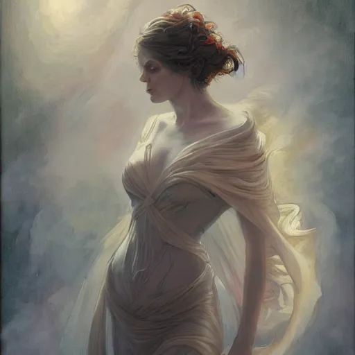 Image similar to a painting in the style of charlie bowater and in the style of charles dulac and in the style of donato giancola. smooth, sharp focus, fantasy, semi - realism.