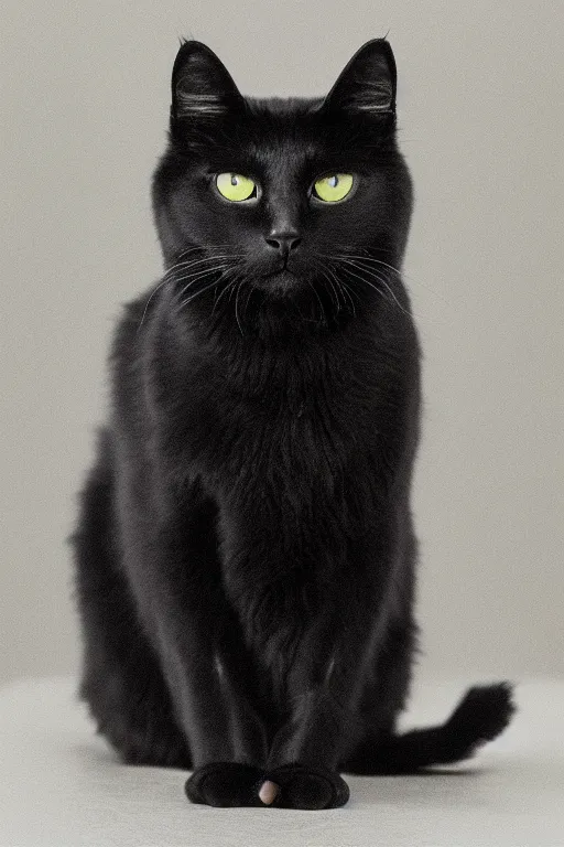 Image similar to studio photo of a black cat
