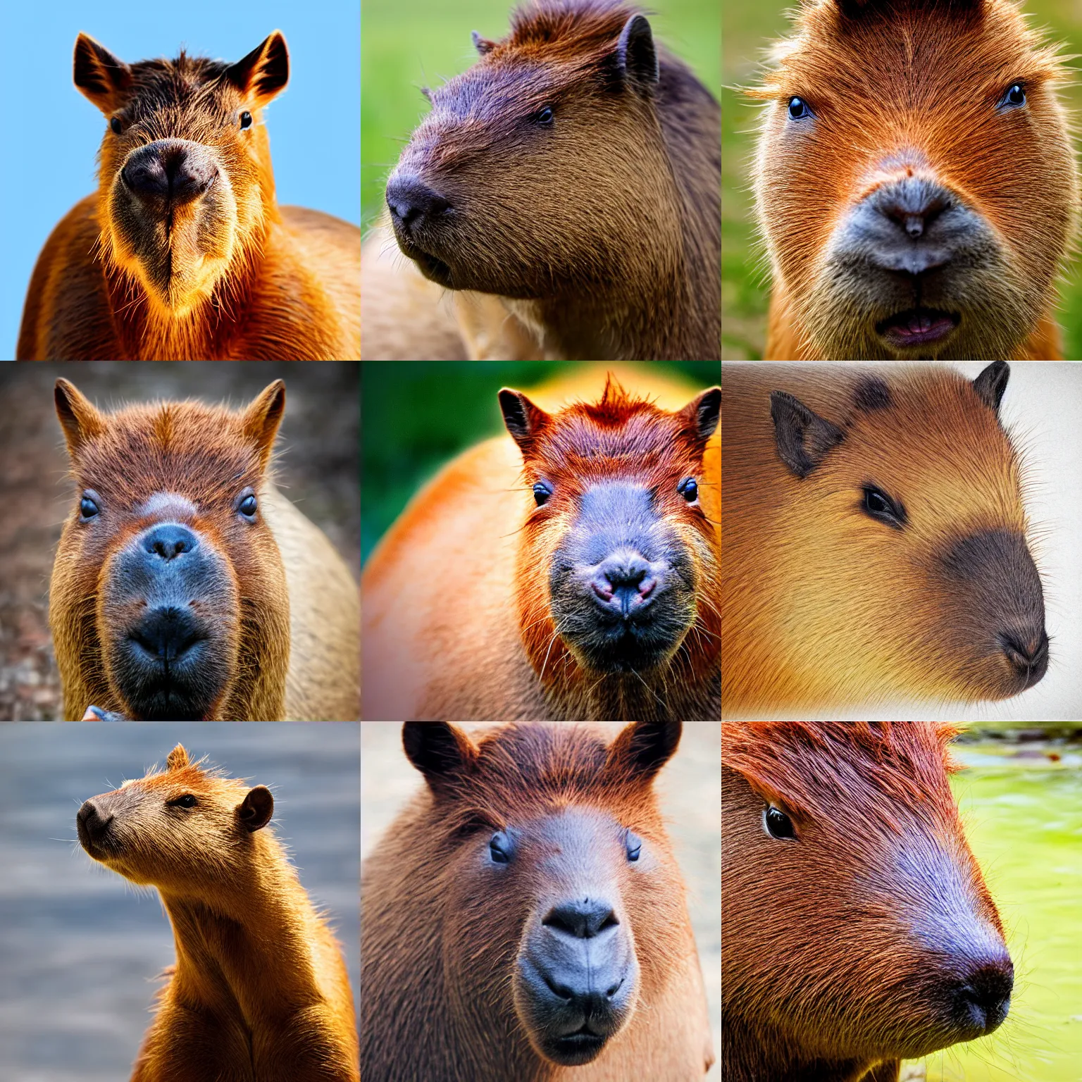 Prompt: BAYC style portrait of a capybara