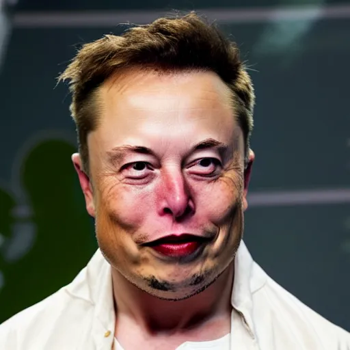 Image similar to Elon Musk crying because he realized the moon isn’t made of cheese