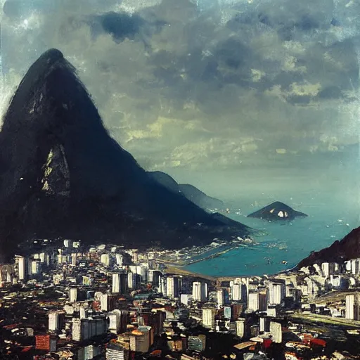 Prompt: rio de janeiro, botafogo, by jeremy mann, photorealistic, 8 k