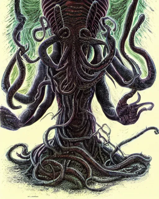 Prompt: nyarlathotep, hd realistic color image