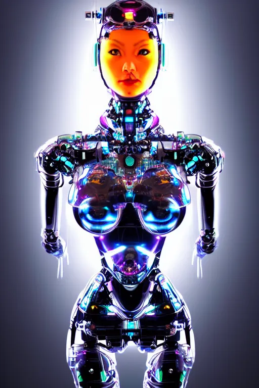 Image similar to detailed photo of the half - cybernetic robocatgirl, symmetry, awesome exposition, very detailed, highly accurate, intricate, professional lighting diffracted lightrays, 8 k, sense of awe, science magazine cover