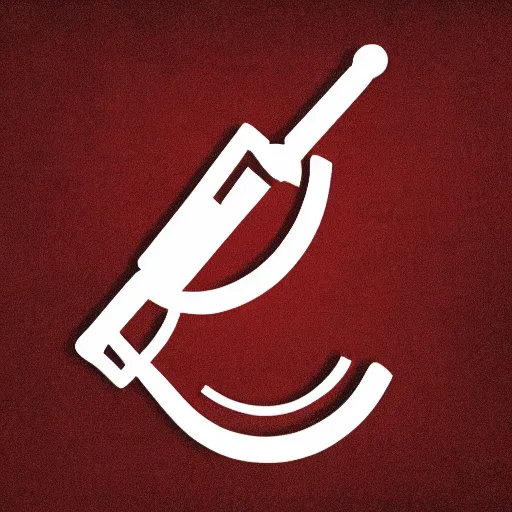 Prompt: the sickle and the hammer, twitter logo version, flag, illustration, digital