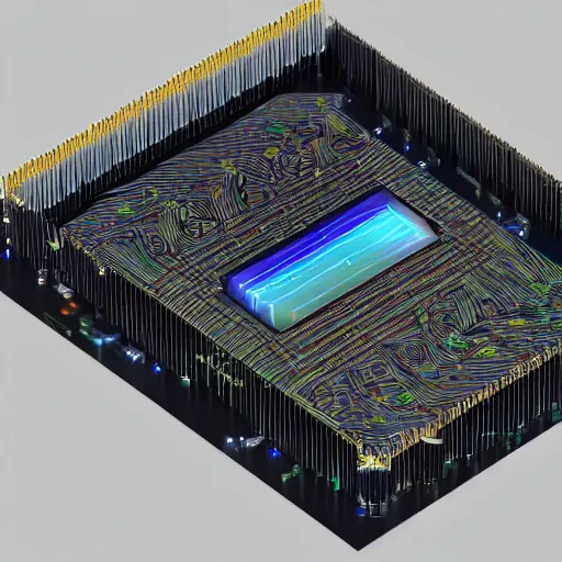 Prompt: quantum computer with 8 nvidia Q100 1TB accelerators, running GPT-4, transcending reality.