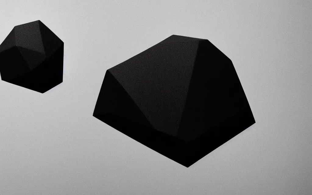 Image similar to a black sphere | a black cube | a black pyramid, on a white background, in a row