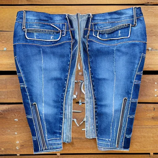 Image similar to a denim scene, with a huge zipper down the center, as if i giant pair of jeans