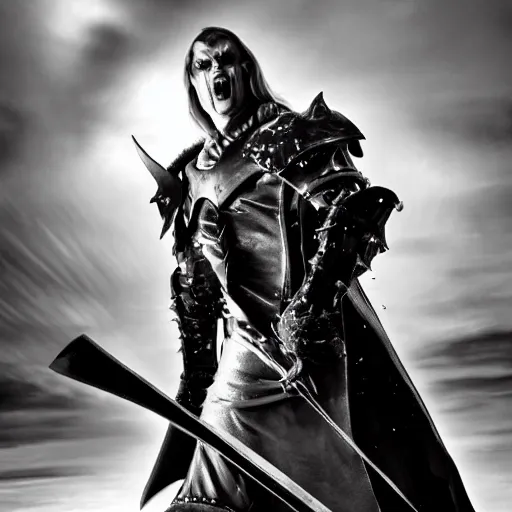 Image similar to arthas menethil as the american psycho, cinematic still