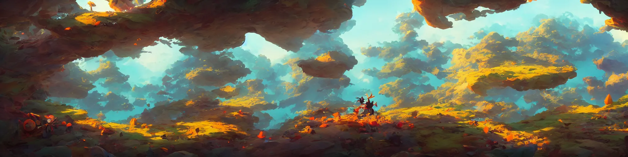 Image similar to 3 6 0 panoramic dynamics matte painting acrylic blur oil wonderland yoshi kurbi dofus, hight contrast,, behance hd by jesper ejsing, by rhads, makoto shinkai and lois van baarle, ilya kuvshinov, rossdraws global illumination