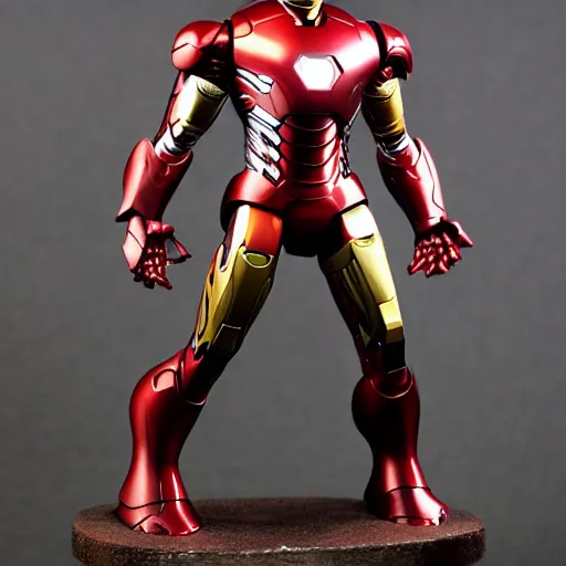 Prompt: Iron man with ultrons head