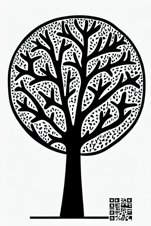 Image similar to doodle scandi winter tree, sticker - art, svg vector, adobe - illustrator