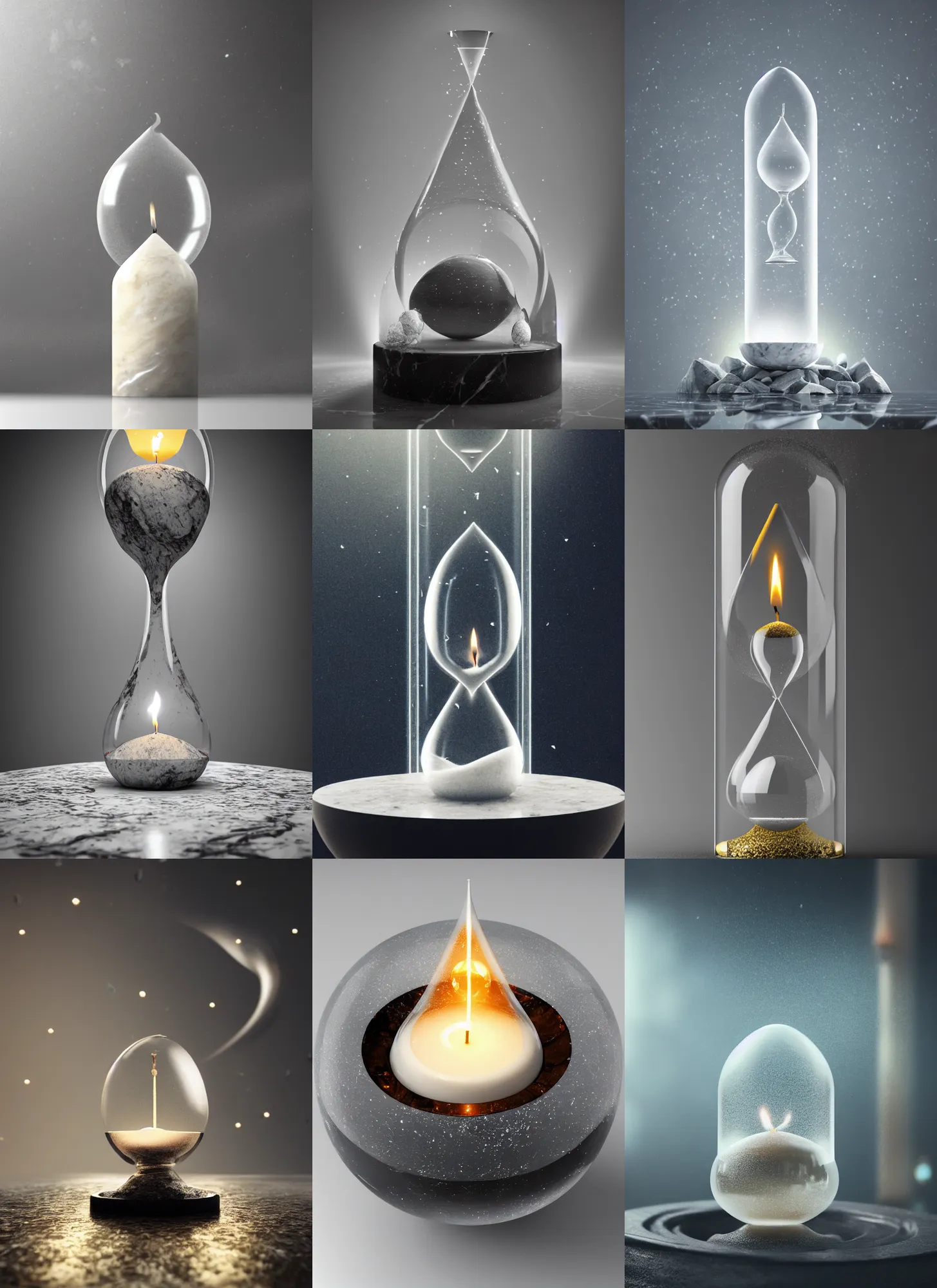 Prompt: candle in a marble, hourglass, bonsai, galaxy, water droplet, intricate detail, volumetric lighting, epic composition, hyper detailed, ultra realistic, sharp focus, octane render, volumetric, ray tracing, artstation trending, cgsociety, sense of awe, swirling mist, 4 k