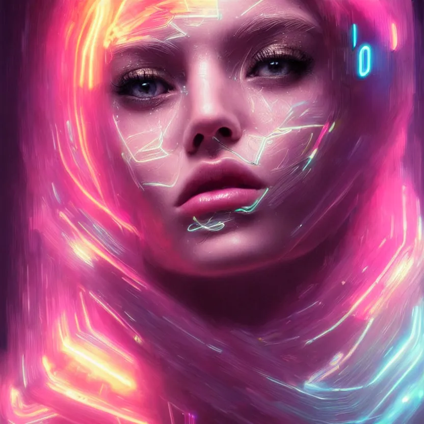 Image similar to a highly detailed photo of very intricate female face portrait, futurism, rococo cyber neon lighting, detailed futuristic fibonacci jewelry, profile posing, hyper photorealistic, crispy quality, digital photography, trending in pinterest, cinematic, 4 k ultra hd, art by pascal blanche, art by greg rutkowski, art by artgerm,