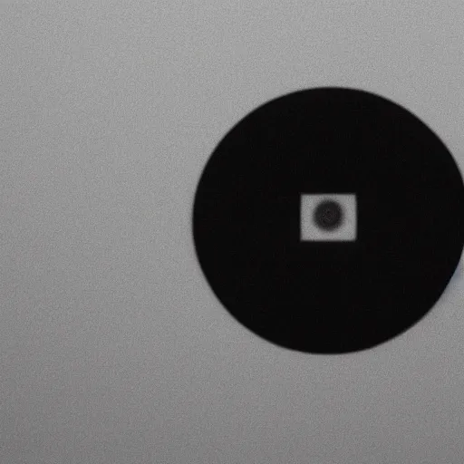 Image similar to corporate logo of an eye, black & white,'no gradient'( ( ( ( ( monolithic, capitalism, structure, dark, muted, ominous, rigid, geometrical, minimalist ) ) ) ) )