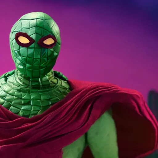 Prompt: mysterio, claymation, 8 k,