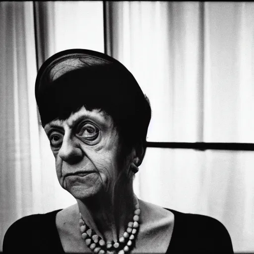 Image similar to photo of Diane Arbus by Diane Arbus, black and white, high contrast, Rolleiflex, 55mm f/4 lens