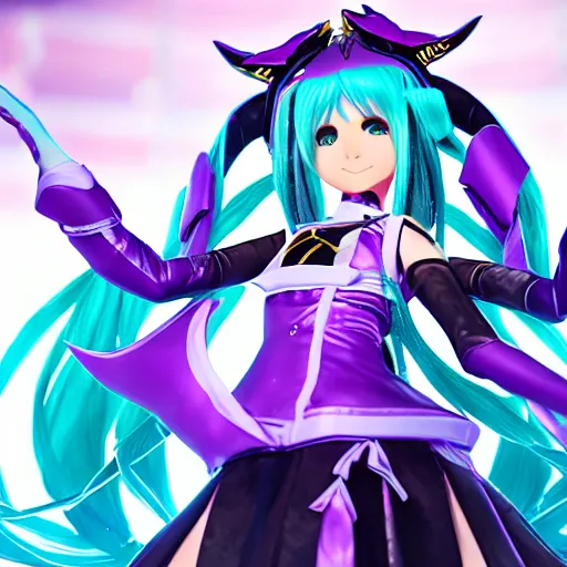 Prompt: Hatsune Miku in Arcane by riot games