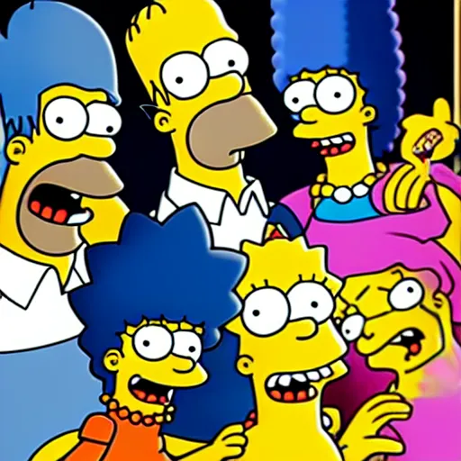 Prompt: the simpsons as a live action movie, very detailed face, photorealism, 8 k