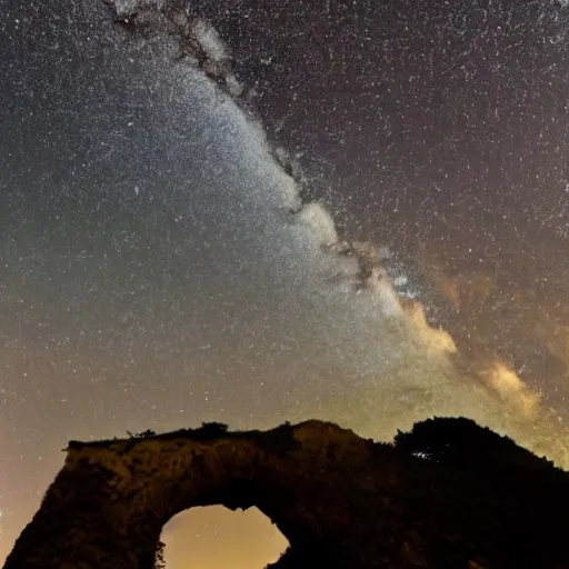 Image similar to Milky Way shining through an Arch on the Big Sur Coast