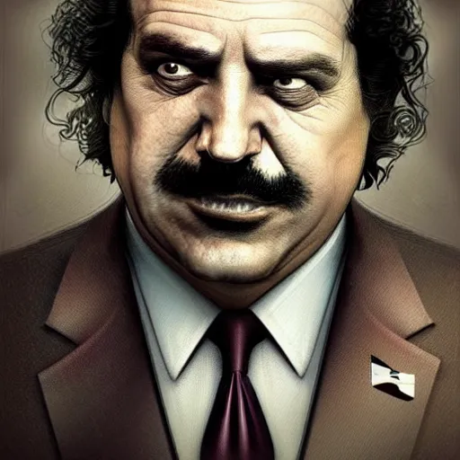 Image similar to A combination of Ron Jeremy's and Donald Trump's and Joe Biden's faces as Aiden Caldwell character from Dying Light 2 Stay Human, western, D&D, fantasy, intricate, elegant, highly detailed, digital painting, artstation, concept art, matte, sharp focus, illustration, art by Artgerm and Greg Rutkowski and Alphonse Mucha