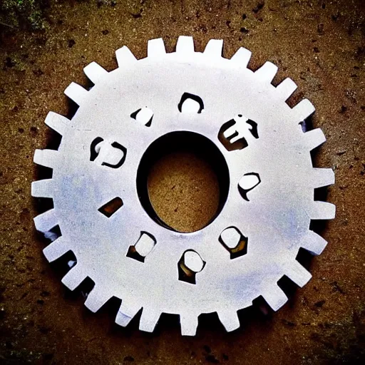 Image similar to “mechanical gears in the shape of the letter K”