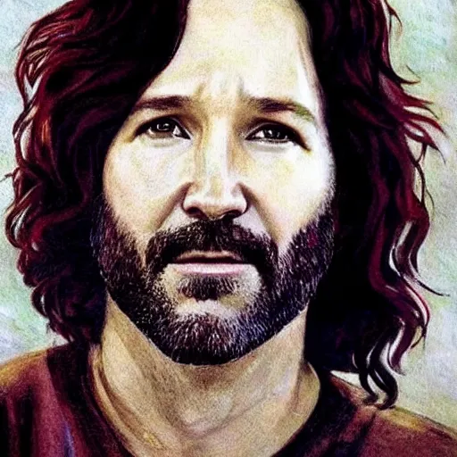 Image similar to paul rudd as jesus, masterpiece art