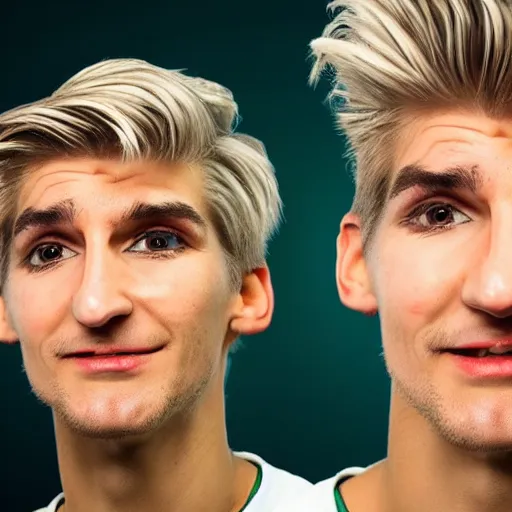 Image similar to closeup of handsome gigachad XQC gambling