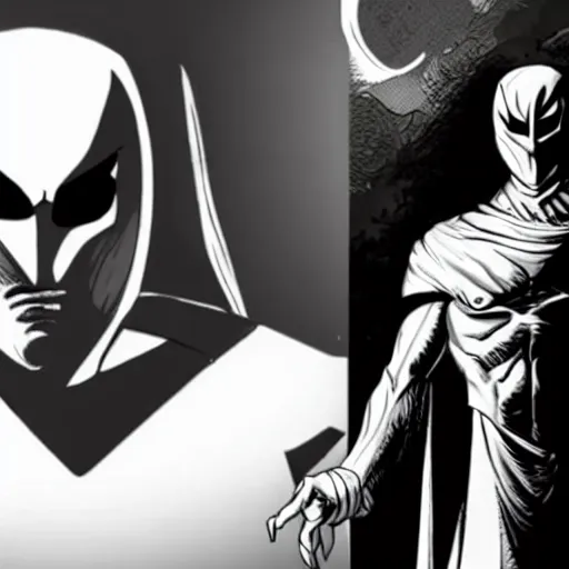 Image similar to jared leto as moon knight