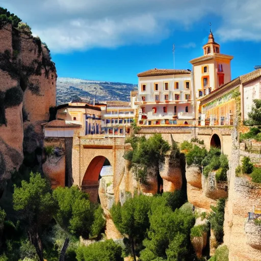 Prompt: Ronda, Spain in the year 3000, concept art