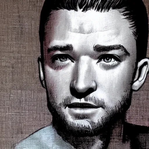 Prompt: justin timberlake as drawn by frank frazetta