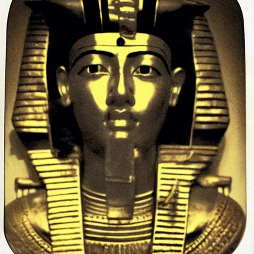 Prompt: selfie by tutankhamun, polaroid