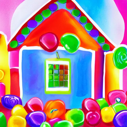 Image similar to paint of a house made of candy