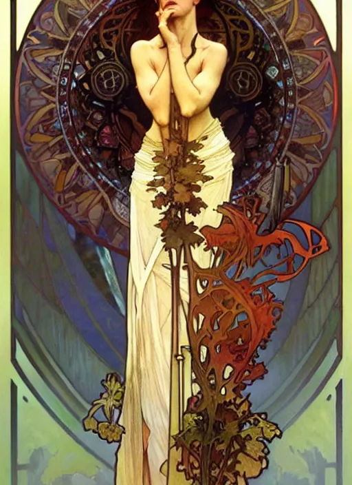 Prompt: September 1 is the day of knowledge, Greg Rutkowski and Alphonse Mucha, masterpiece