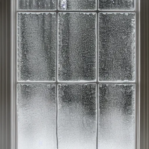 Prompt: frosted window pane