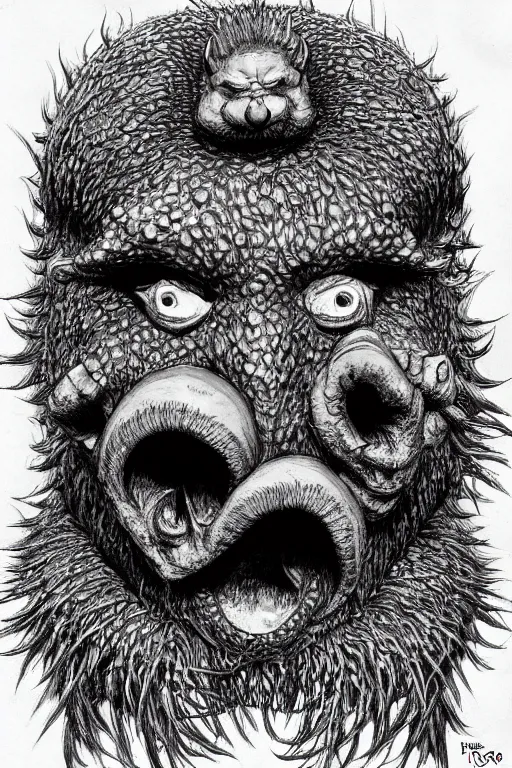 Image similar to mole fantasy dwarf monster, symmetrical, highly detailed, digital art, sharp focus, trending on art station, kentaro miura manga art style