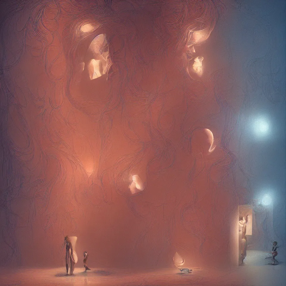 Prompt: a child surrounded by mirror, intricate, elegant, glowing lights, highly detailed, digital painting, artstation, concept art, smooth, sharp focus, illustration, zdzisław beksinski, 8 k, very high resolution, processing, extremely hyperdetailed