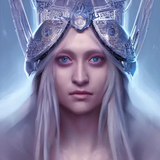 Prompt: Portrait of Olivia Taylor Dudley as a goddess Ruan Jia and Mandy Jurgens and Artgerm and william-adolphe bouguerea, white lighting, highly detailed, trending on artstation, award winning,