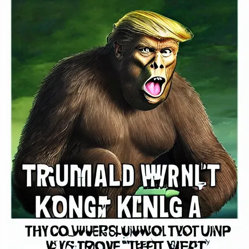 Image similar to donald trump as king kong