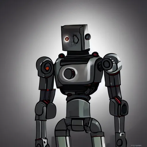 Image similar to prototype robot war android, concept art