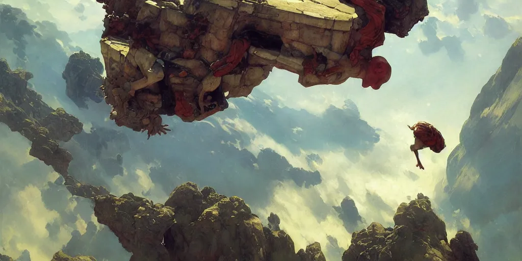 Prompt: landscape hanging upside - down from the sky two worlds facing each other horizontal symmetry inception good composition artstation illustration sharp focus sunlit vista painted by ruan jia raymond swanland lawrence alma tadema zdzislaw beksinski norman rockwell tom lovell alex malveda greg staples