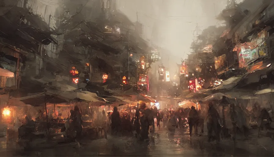 Image similar to craig mullins and wenjun lin zhongyuan festival ， lanterns ， river ， dark sky ， fire clouds ， ， village ， ghost ， unreal engine, hyper realism, realistic shading, cinematic composition, realistic render, octane render, detailed textures, photorealistic, wide shot